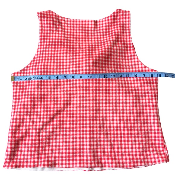 Anthropologie Eva Franco Gingham Bow Top Women's XL - Picture 9 of 16